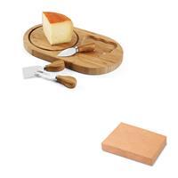 PALERMO. Tábua de queijos em bambu com 3 talheres em aço inox - 93976