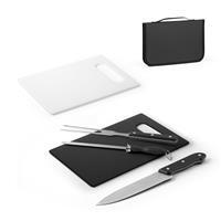 Kit Churrasco Personalizado com Estojo 210D e Utensílios em Aço Inox – Brinde Corporativo Premium para Churrasco