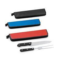 Kit Churrasco Personalizado com Faca e Garfo em Aço Inox Estojo Premium Brinde Corporativo