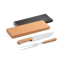 ALIOLI. Kit churrasco em caixa kraft com 2 utensílios 3m aço inox e bambu - 94139