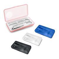 Kit Manicure Personalizado 4 Peças com Estojo – Brinde Corporativo de Higiene e Bem-Estar