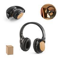 Fone de Ouvido Wireless Personalizado em Bambu - Headphone Bluetooth Corporativo Sustentável Premium