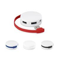 Hub USB 2.0 Personalizado em ABS com 4 Portas – Brinde Corporativo Escritório & Tecnologia