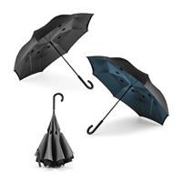 ANGELA. Guarda-chuva reversível em pongee 190T com fecho automático - 99146