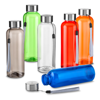 Garrafa Personalizada 600ml com Tampa Metálica e Cordão para Transporte