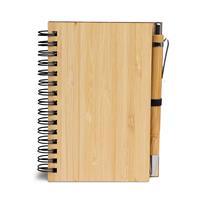Caderneta em Bambu c Caneta Personalizada