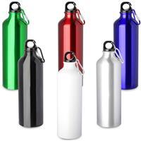 Garrafa Squeeze de Alumínio 750ml Personalizada com Mosquetão - Brinde Corporativo Esportivo