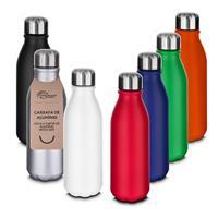 Garrafa de Alumínio Reciclado 550ml Personalizada com Tampa Inox – Brinde Corporativo Sustentável