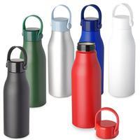 Garrafa de Alumínio 650ml Personalizada com Alça de Silicone – Squeeze Brinde Corporativo
