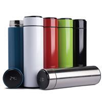 Garrafa Térmica Inox 450ml com Termômetro Digital LED e Infusor – Brinde Corporativo Premium