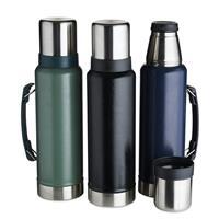 Garrafa Térmica Inox 1,4L Personalizada com Pintura Texturizada e Alça – Squeeze Corporativo Premium Grande