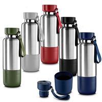 Garrafa Térmica Personalizada 500ml Inox com Copo Integrado e Mosquetão