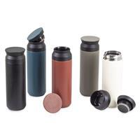 Garrafa Térmica Personalizada 470ml Inox 304 Parede Dupla com Tampa Dupla Abertura