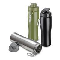 Garrafa Inox 750ml Personalizada com Mosquetão – Squeeze Metálico Brinde Corporativo