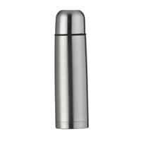 Garrafa Térmica Inox 500ml Personalizada com Capa em Couro Sintético e Abertura por Clique – Squeeze Corporativo Premium