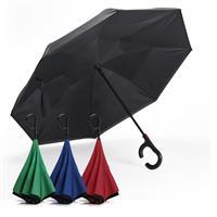 Guarda-Chuva Invertido Personalizado com Abertura Reversa e Cabo C - Brinde Corporativo Premium Antigotejamento