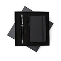 Kit Executivo 2 Peças com Caderneta e Caneta Metálica