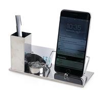Kit Escritório 4 em 1 em Inox Espelhado