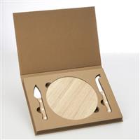 Kit Queijo com Tábua e Facas em Estojo Kraft