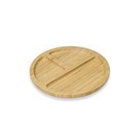 Petisqueira Personalizada em Bambu Pequena 20x20 com 3 Divisórias – Brinde Corporativo Sustentável