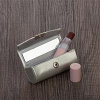Porta Batom Personalizado em Couro Sintético com Espelho – Brinde Corporativo Feminino Premium