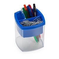 Porta Caneta Personalizado com Porta Clips em Plástico – Organizador de Mesa Corporativo