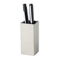 Porta Caneta Personalizado em Metal Espelhado – Organizador de Mesa Corporativo