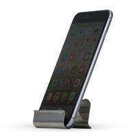 Suporte de Celular Personalizado em Inox Brilhante - Porta Celular Corporativo de Mesa