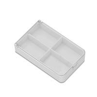 Porta Comprimidos Personalizado com Tampa e 4 Divisórias - Organizador de Medicamentos Promocional