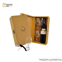 KIT VINHO CHILENO COM DUAS TAÇAS BEETRADE