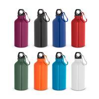 Squeeze Esportivo de Alumínio 400ml Personalizado com Mosquetão - Garrafa Promocional