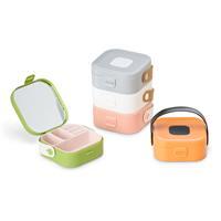 Porta-Joias com Espelho Personalizado e Alça em Couro Sintético - Brinde Corporativo Feminino Compacto