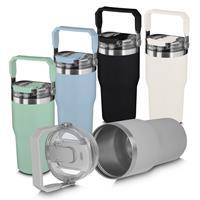 Garrafa Térmica Inox 650ml Personalizada com Canudo e Bico – Squeeze Corporativo Premium Multifuncional