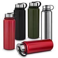 Garrafa Térmica Inox 1L Personalizada com Infusor e Acabamento Brilhante – Squeeze Corporativo Premium