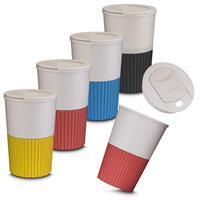 Copo Ecológico Personalizado 400ml em Fibra de Trigo com Tampa Rosqueável