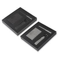 Kit Escritório Porta Cartão, Chaveiro e Caneta Metálica - CJ150