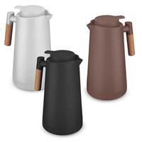 Garrafa Térmica 1L Personalizada com Ampola de Vidro e Alça de Madeira – Brinde Corporativo Premium