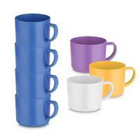 Kit 4 Xícaras Personalizadas 200ml para Micro-ondas – Brinde Sustentável Corporativo