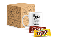 Kit Páscoa Corporativo Personalizado com Caneca de Cerâmica e Chocolates M&M’s