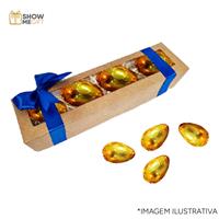 Caixa com Ovinhos de Chocolate