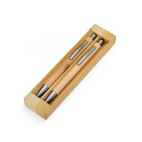 Kit Ecológico Caneta e Lapiseira Bambu