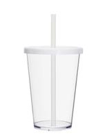 Copo Twister 550ml liso c/ tampa e canudo