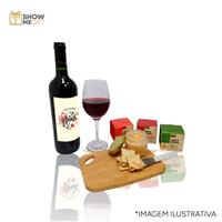 Kit Vinho e Queijo Gourmet