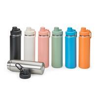 Garrafa Térmica Inox 750ml Personalizada com Pintura Eletrostática e Alça Retangular – Squeeze Corporativo Premium