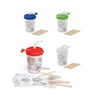 Copo Infantil para Colorir com Canudo e Lápis