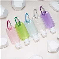 Frasco Álcool Gel 55ml Personalizado com Mosquetão – Porta Álcool Gel Promocional