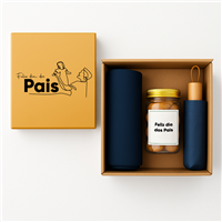 Kit Dia dos Pais com Guarda-Chuva, Manta e Biscoitos