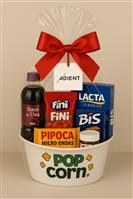 Kit Cinema com Guloseimas, Suco e Balde Personalizado