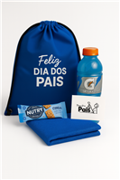 Kit dia dos Pais Esportivo com Toalha Refrescante, Gatorade e Snack