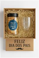 Kit Dia dos Pais com Biscoitos Artesanais e Copo de Vidro